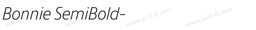 Bonnie SemiBold字体转换